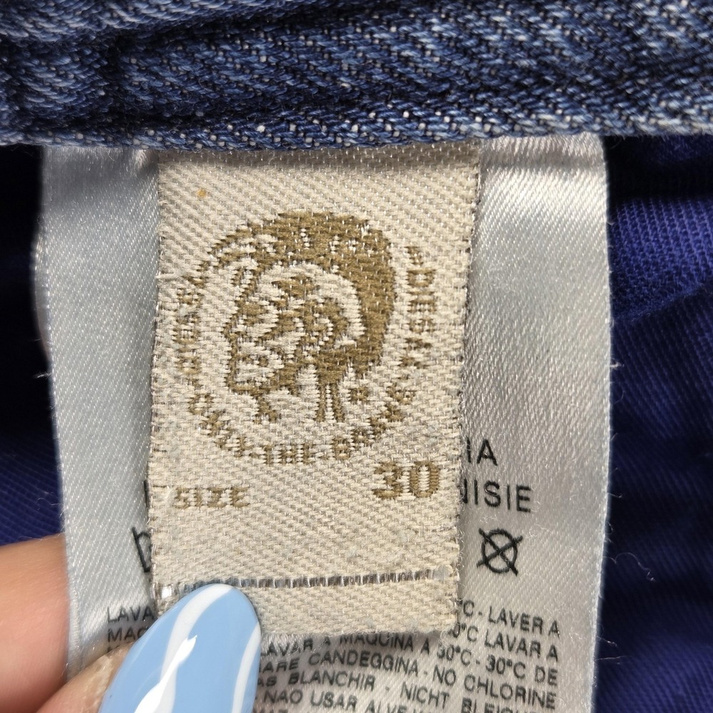 Diesel Jeans Womens 30x32 Blue Lambry Low Rise Bootcut Wide Leg Distressed 0R71I - Picture 9 of 16